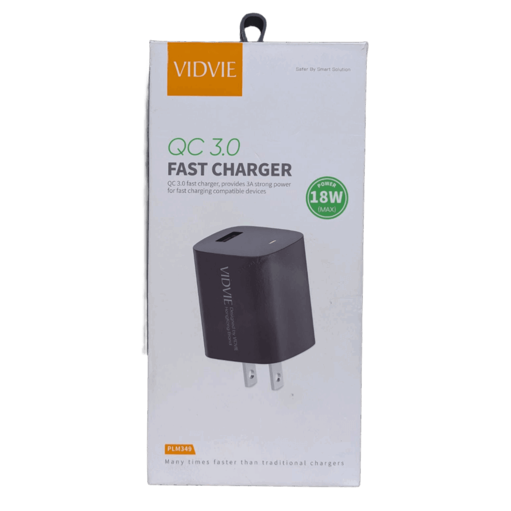 Cargador de Pared Vidvie PLM349 QC 3.0 Fast Charger 18W