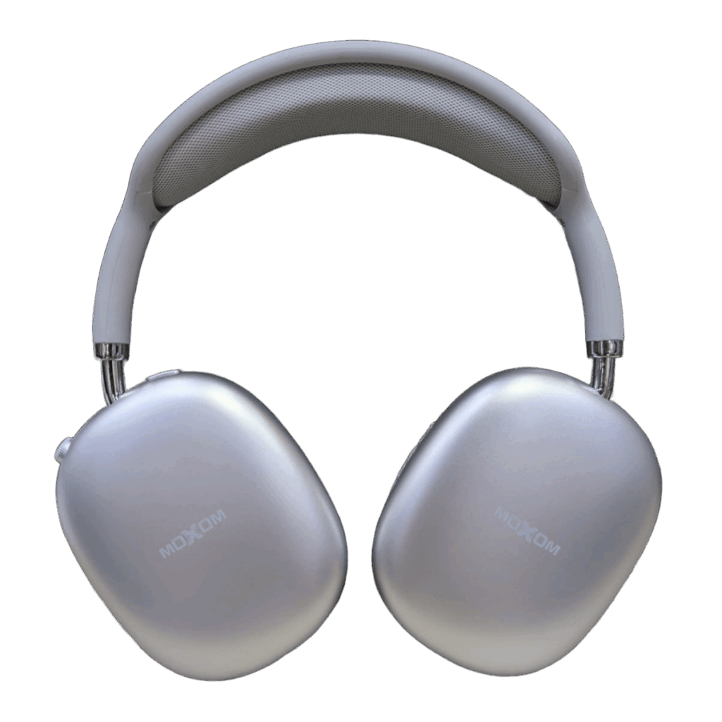 Audífonos Bluetooth Moxom Max Style Plata Inalámbricos
