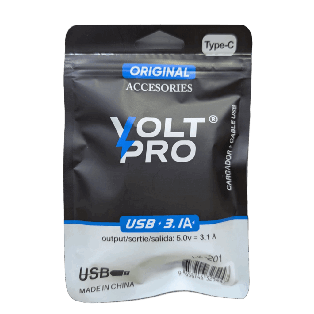 Cable USB Tipo C Voltpro VL-201 3.1A Carga Rápida