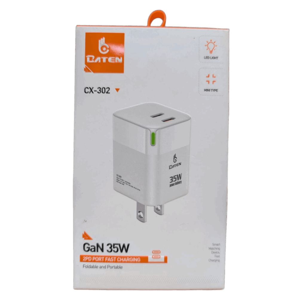 Cargador GaN 35W CX-302 Baten Dual PD