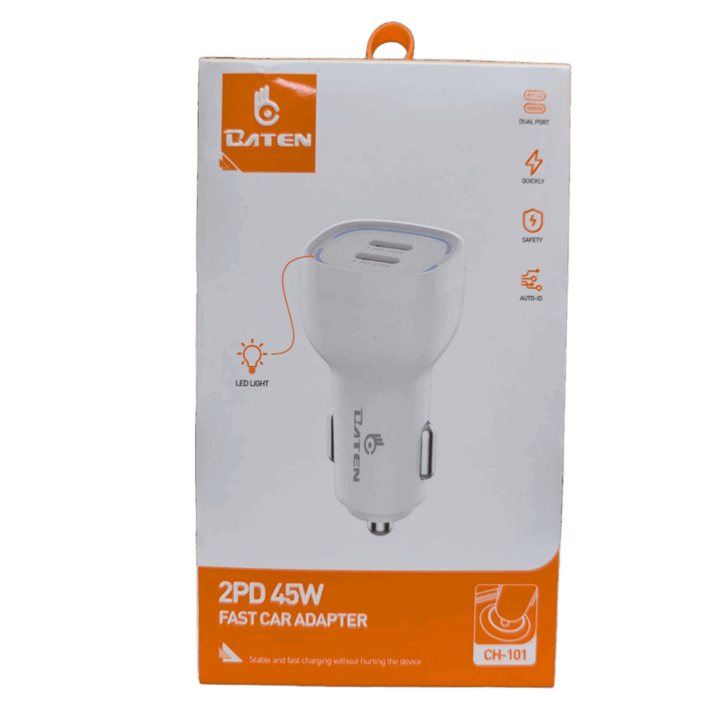 Adaptador Carro CH-101 Baten 2PD 45W Fast Charging