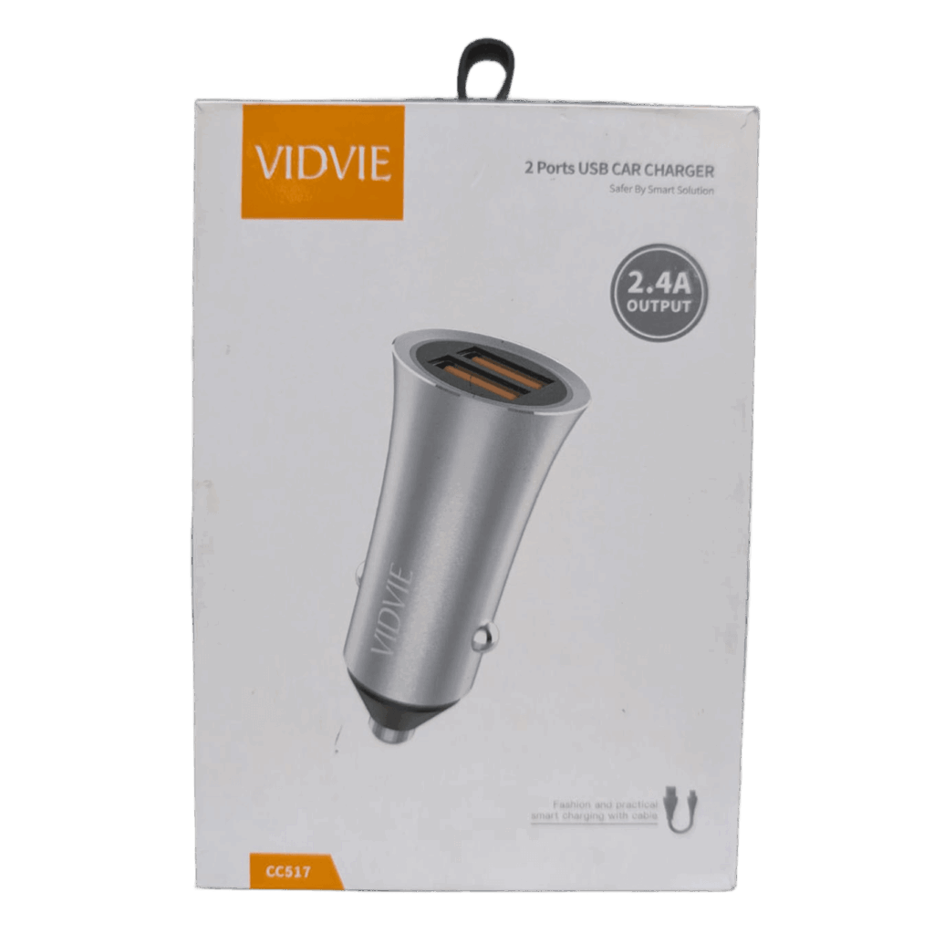 Cargador para Carro Vidvie CC517 Doble Puerto USB 2.4A