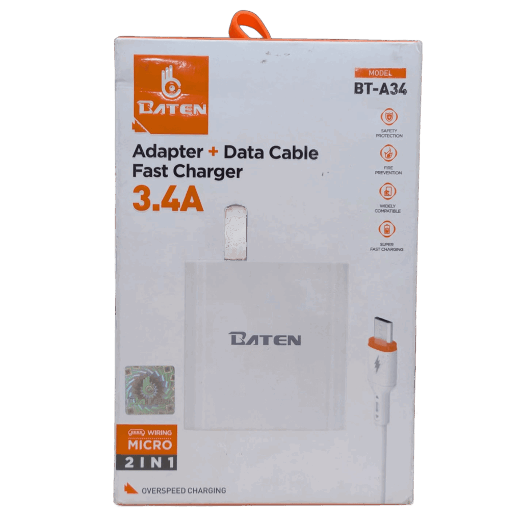 Cargador Baten BT-A34 3.4A con Cable Micro USB