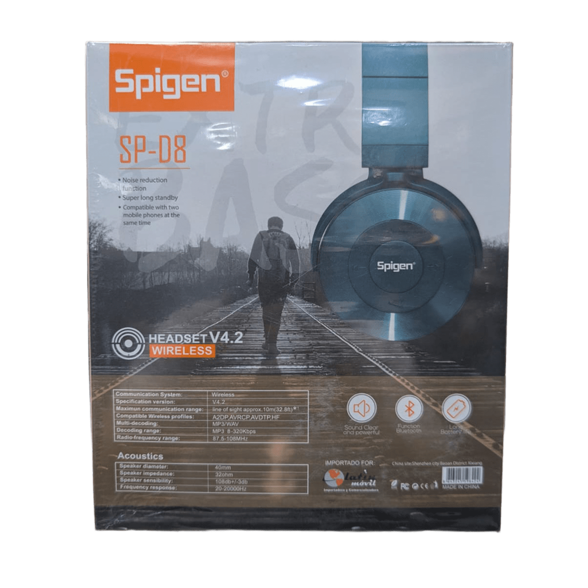 Audífonos Bluetooth Spigen SP-D8 Wireless V4.2