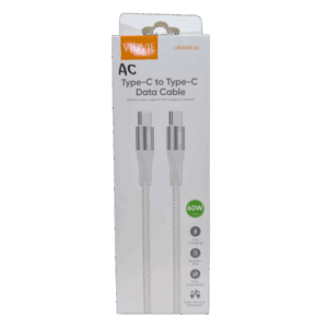 Cable Vidvie CB4038C&C Type-C a Type-C 60W Carga Rapida